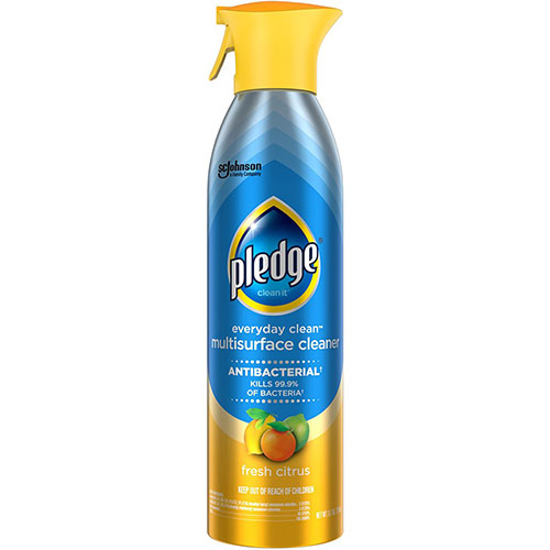 Pledge Antibacterial Multisurface Cleaner - Spray - Fresh Citrus Scent - 6 / Carton - Blue