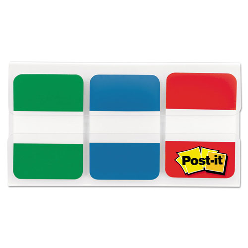 Post-it® 1" Tabs, 1/5-Cut Tabs, Assorted Primary Colors, 1" Wide, 66/Pack