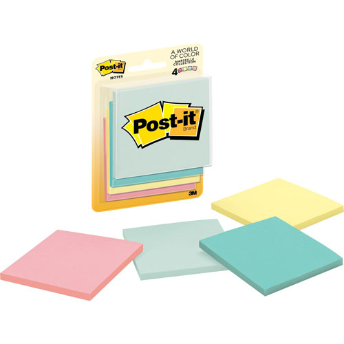 Post-it® Notes, 3"x3", 50 SH/PD, Pastel