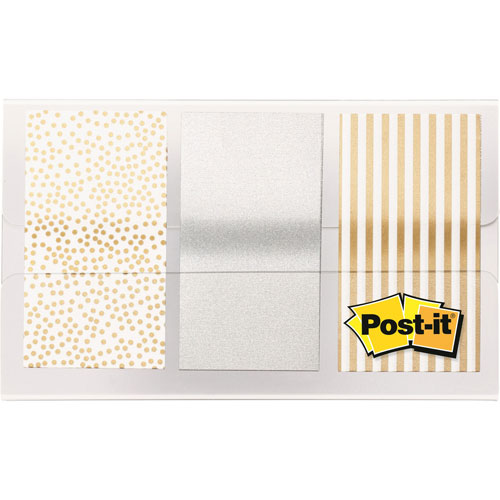 Post-it® Post-it Flags, 30 Flags/PD, 0.94", 60 FlagsPK, Assorted Metallic