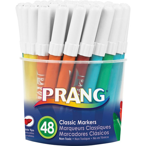 Prang Classic Art Markers, Fine Point, 48 Assorted Colors, 48/Set