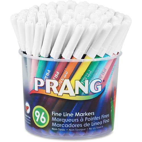 Prang Prang Markers, Fine Point, 12 Assorted Colors, 96/Set