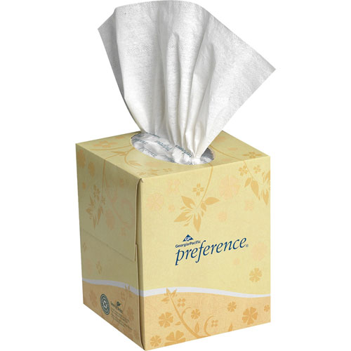 Preference Facial Tissue In Cube Disp, 100 Sheets, 2-Ply, 36BX/CT, WE