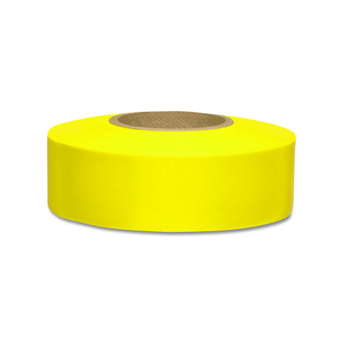 Presco Taffeta Flagging Tape, 1-3/16 in x 300 ft, Flourescent Yellow
