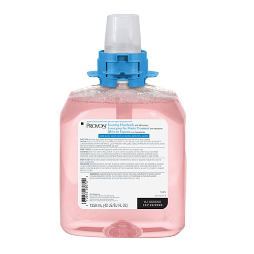 Provon Foam Handwash with Advanced Moisturizers, Refreshing Cranberry, 1250 mL Refill, 4/Carton