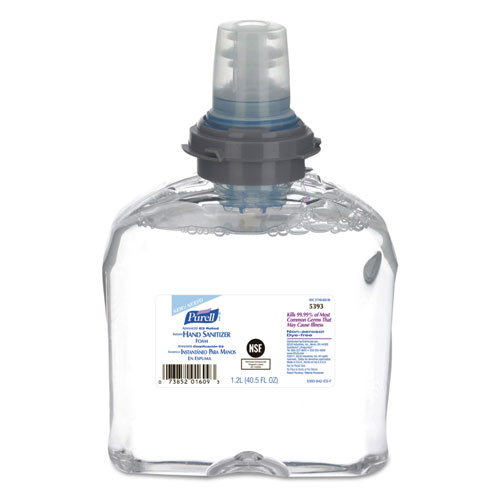 Purell Advanced Hand Sanitizer E-3 Rated Foam, 1200 mL Refill, 2/Carton