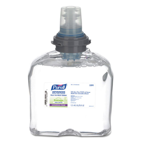 Purell Advanced Hand Sanitizer Green Certified TFX Foam Refill, 1200 ml, Clear