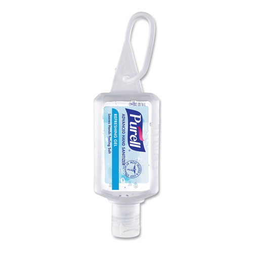 Purell Advanced Hand Sanitizer Refreshing Gel, Clean Scent, 1 oz Flip-Cap Bottle with Jelly Wrap Carrier, 36/Carton