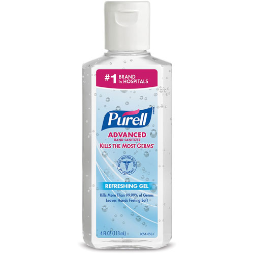 Purell Advanced Hand Sanitizer Refreshing Gel, Clean Scent, 4 oz Flip-Cap Bottle