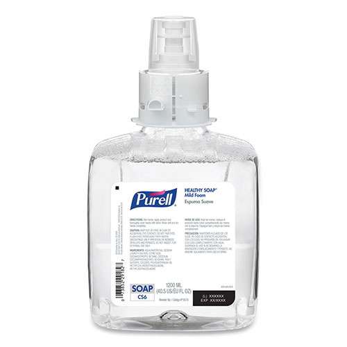 Purell HEALTHY SOAP Mild Foam, For CS6 Dispensers, Fragrance-Free, 1,200 mL, 2/Carton