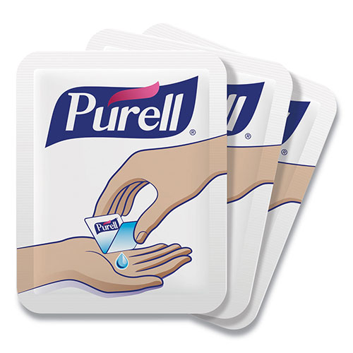 Purell Single Use Advanced Gel Hand Sanitizer, 1.2 mL, Packet, Clear, 2,000/Carton