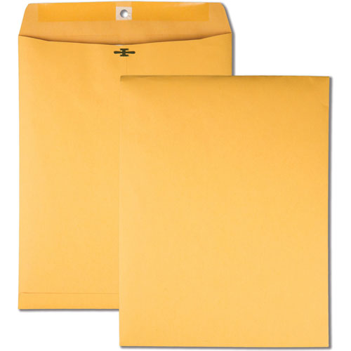 Quality Park Clasp Envelopes, Hi-Bulk, 10" x 13", 100/BX, Kraft
