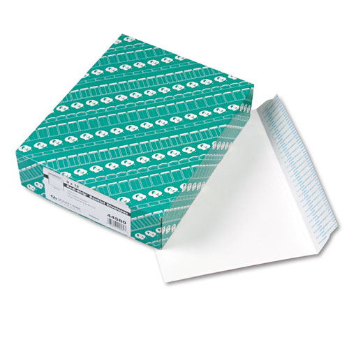Quality Park Open-Side Booklet Envelope, #10 1/2, Cheese Blade Flap, Redi-Strip Closure, 9 x 12, White, 100/Box