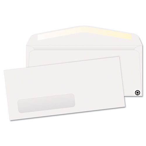 Quality Park Window Envelope, #10, Commercial Flap, Gummed Closure, 4.13 x 9.5, White, 500/Box