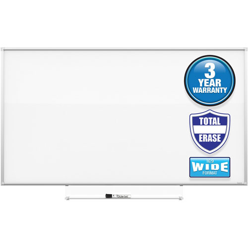 Quartet® Dry-Erase Board, Total Erase, Wide Format, 28"Wx50"L, White