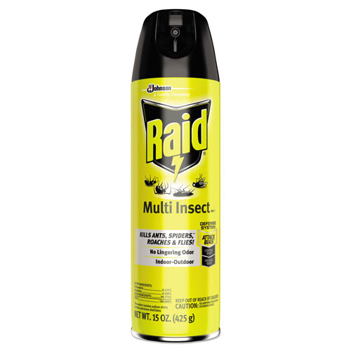 Raid Multi Insect Killer, 15 oz Aerosol Can, 12/Carton