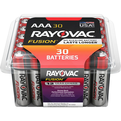 Rayovac Alkaline Batteries, AAA Fusion, 30/PK