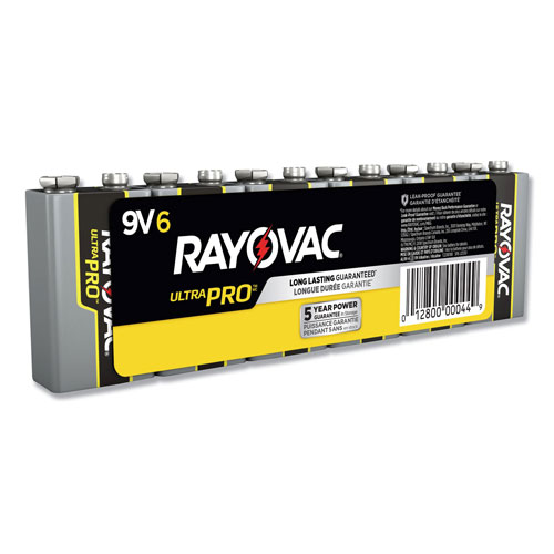 Rayovac Ultra Pro Alkaline 9V Batteries, 6/Pack