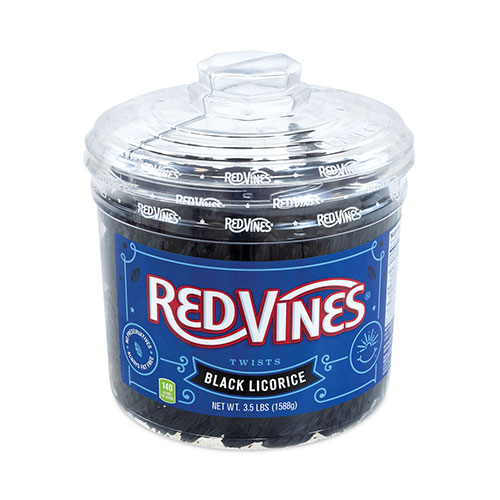 Red Vines Black Licorice Twists, 3.5 lb Jar