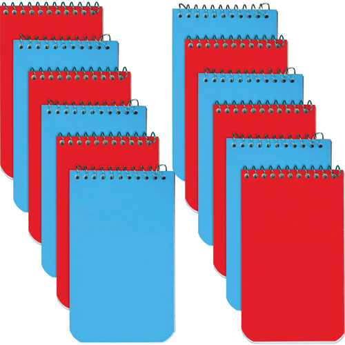 Rediform Memo Notebooks, Narrow Ruled, 60 Sheets, 3" x 5", 12/BX, Assorted