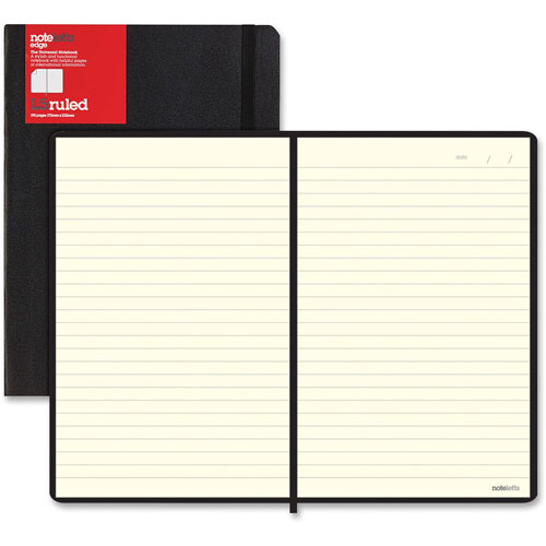 Rediform Notebook, Noteletts Edge, Flexible Cover, 9" x 6", 6/PK, BK