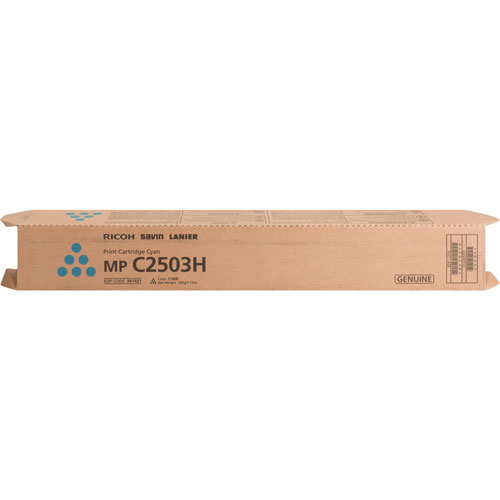Ricoh Toner Cartridge for MPC2503, 9500 Page Yield, Cyan