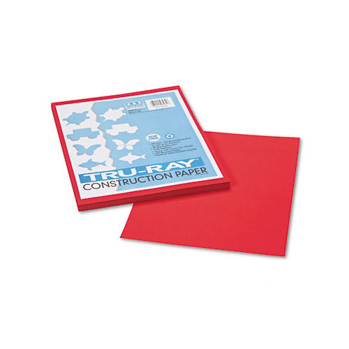 Riverside Paper Construction Paper, 9" x 12" Sheets, Festive Red