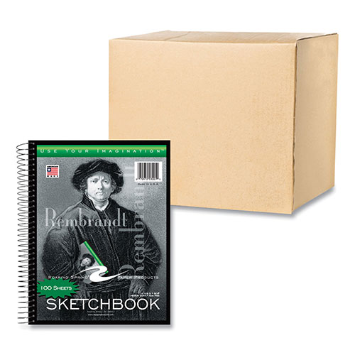 Roaring Spring Paper Sketch Book, 60-lb Drawing Paper Stock, Rembrandt Photography Cover, (100) 11 x 8.5 Sheets,12/CT