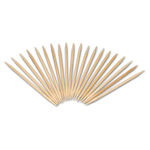 Royal   Round Wood Toothpicks, 2 1/2", Natural, 24 Inner Boxes of 800, 5 Boxes/Carton, 96,000 Toothpicks/Carton
