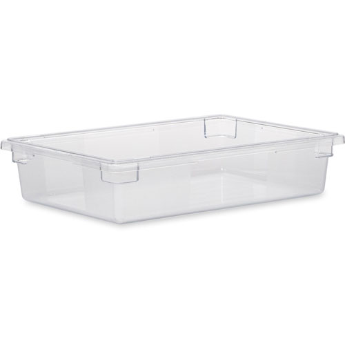 Rubbermaid 8-1/2 gallon Clear Food Tote Box, 34 quart Food Container, Poly, Dishwasher Safe, Clear, 6 Piece(s)/Carton