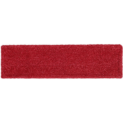 Rubbermaid Adaptable Flat Mop Microfiber Pad - 19.5" Length x 5.5" Depth - MicroFiber - Red