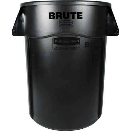 Rubbermaid Brute 44-gallon Vented Container, 44 gal Capacity, Black, 4/Carton