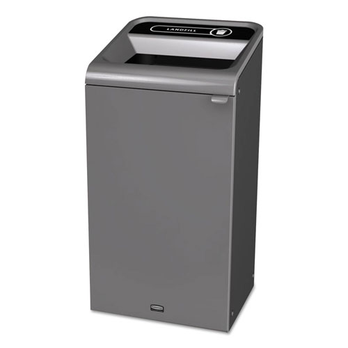 Rubbermaid Configure Indoor Recycling Waste Receptacle, 23 gal, Gray, Landfill