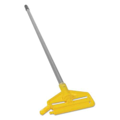 Rubbermaid Invader Aluminum Side-Gate Wet-Mop Handle, 1 dia x 60, Gray/Yellow