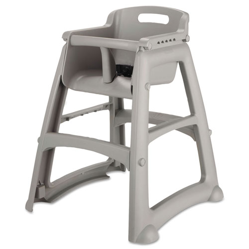 Rubbermaid Sturdy Chair Youth Seat, Platinum Seat/Platinum Back, Platinum Base