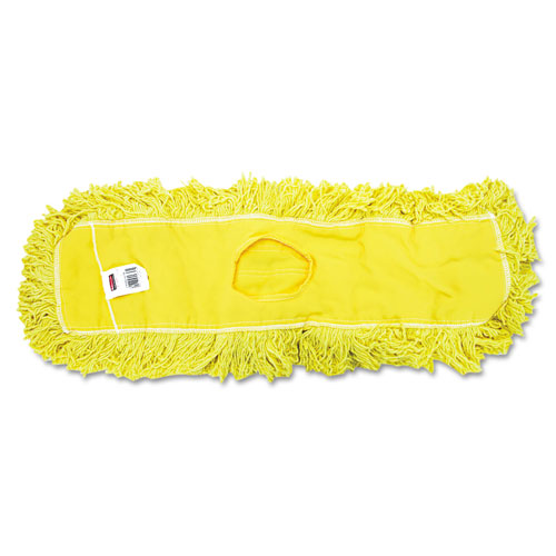 Rubbermaid Trapper Commercial Dust Mop, Looped-end Launderable, 5" x 24", Yellow