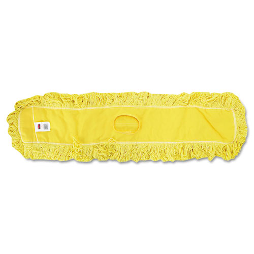 Rubbermaid Trapper Commercial Dust Mop, Looped-end Launderable, 5" x 48", Yellow