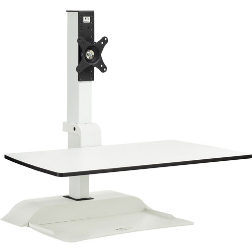 Safco Desk Riser, Electric, 1 Arm, 22"x27-3/4"x18-1/2", White
