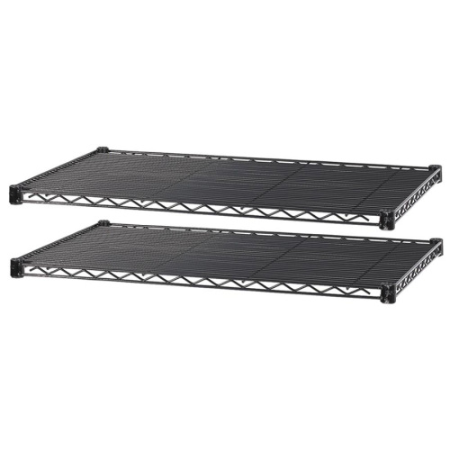 Safco Industrial Wire Shelves, 36" x 24", Black