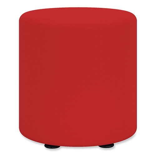 Safco Learn Cylinder Vinyl Ottoman, 15" dia x 18"h, Red
