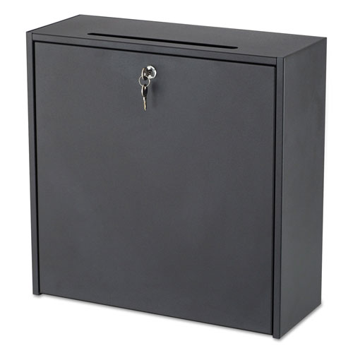 Safco Wall-Mountable Interoffice Mailbox, 18w x 7d x 18h, Black