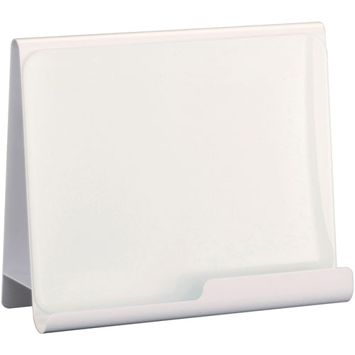 Safco Wave Whiteboard Holder - 14.8", x 17" x 7" Depth - Desktop - Powder Coated - White