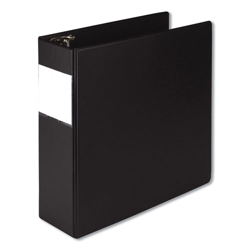 Samsill Earth's Choice Biobased Round Ring Reference Binder, 3 Rings, 4" Capacity, 11 x 8.5, Black