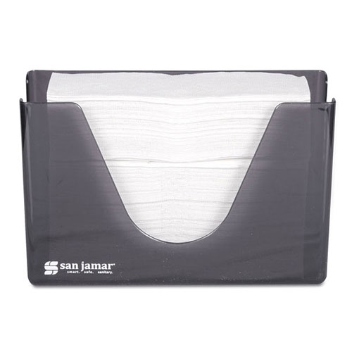 San Jamar Countertop Folded Towel Dispenser, Plastic, Black Pearl, 11 x 4 3/8 x 7