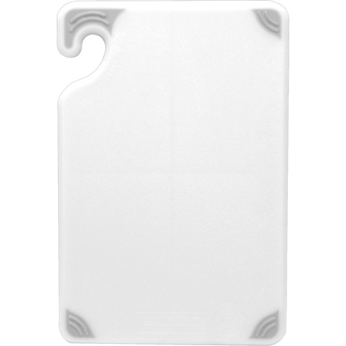 San Jamar Cut-N-Carry Cutting Board, 12"x18", White
