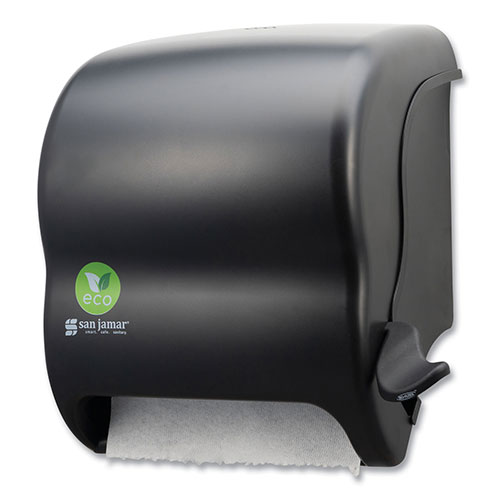 San Jamar Ecological Green Towel Dispenser, 12.49" x 8.6" x 12.82", Black