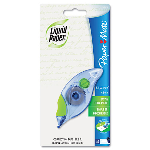 Papermate® DryLine Grip Correction Tape, Non-Refillable, 1/5" x 335"