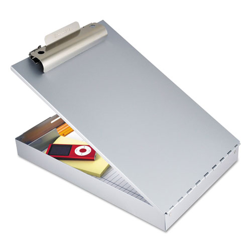 Saunders Redi-Rite Aluminum Storage Clipboard, 1" Clip Cap, Holds 8.5 x 12 Sheets, Silver