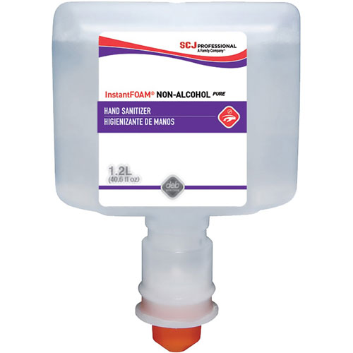 SC Johnson Hand Sanitizer, Foam, Non-Alcohol, 1.2 Liter, 3/Ct, Clear