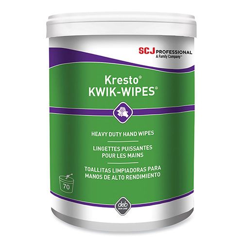 SC Johnson Professional® Kresto KWIK-WIPES, Cloth, 7.9 x 5.7, Citrus, 70/Pack, 6 Packs/Carton